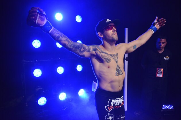 Dave Jansen walks to the cage to face Rick Hawn at Bellator 130.