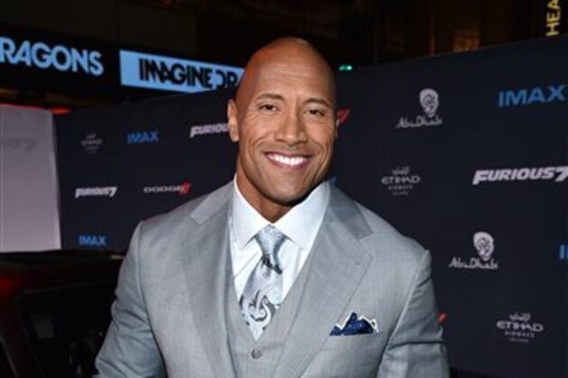 Dwayne Johnson arrives at the premiere of