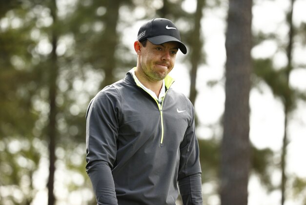 Apr 6, 2015; Augusta, GA, USA; Rory McIlroy from Northern Ireland walks off the 3rd tee box during a practice round for The Masters golf tournament at Augusta National Golf Club. Mandatory Credit: Rob Schumacher-USA TODAY Sports