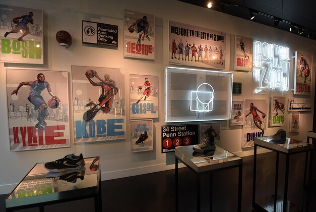 Feb 14, 2015; New York, NY, USA; General view of shoe display at the House of Hoops by Foot Locker store at Madison Square Garden in advance of the 2015 NBA All Star Game. Mandatory Credit: Kirby Lee-USA TODAY Sports Feb 14, 2015; New York, NY, USA; General view of shoe display at the House of Hoops by Foot Locker store at Madison Square Garden in advance of the 2015 NBA All Star Game. Mandatory Credit: Kirby Lee-USA TODAY Sports