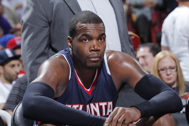 SACRAMENTO, CA - MARCH 16: Paul Millsap #4 of the Atlanta Hawks looks on during the game against the Sacramento Kings on March 16, 2015 at Sleep Train Arena in Sacramento, California. NOTE TO USER: User expressly acknowledges and agrees that, by downloading and or using this photograph, User is consenting to the terms and conditions of the Getty Images Agreement. Mandatory Copyright Notice: Copyright 2015 NBAE (Photo by Rocky Widner/NBAE via Getty Images)