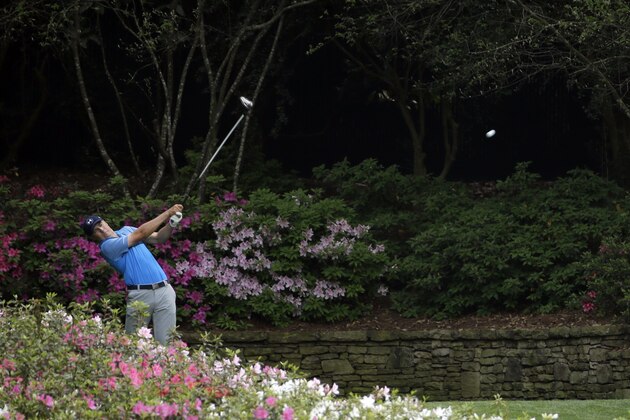 Jordan Spieth tees off on the 13th hole during the first round of the Masters golf tournament Thursday, April 9, 2015, in Augusta, Ga. (AP Photo/Matt Slocum)