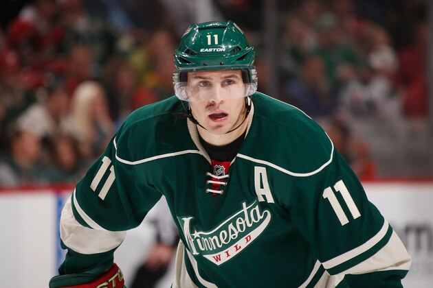 ST. PAUL, MN - NOVEMBER 1: Zach Parise #11 of the Minnesota Wild waits for play to resume during a break in the game against the Dallas Stars on November 1, 2014 at the Xcel Energy Center in St. Paul, Minnesota. (Photo by Bruce Kluckhohn/NHLI via Getty Images)