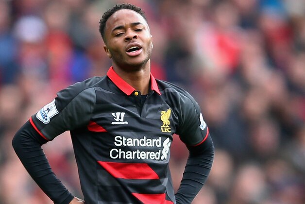 LONDON, ENGLAND - APRIL 04:  Raheem Sterling of Liverpool reacts after a missed opportunity during the Barclays Premier League match between Arsenal and Liverpool at Emirates Stadium on April 4, 2015 in London, England.  (Photo by Paul Gilham/Getty Images)