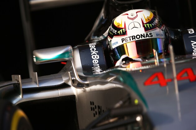SHANGHAI, CHINA - APRIL 11:  Lewis Hamilton of Great Britain and Mercedes GP drives during qualifying for the Formula One Grand Prix of China at Shanghai International Circuit on April 11, 2015 in Shanghai, China.  (Photo by Mark Thompson/Getty Images)