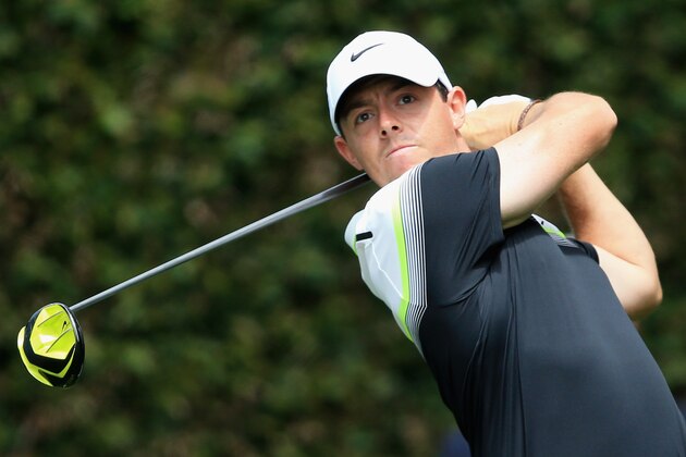 AUGUSTA, GA - APRIL 11:  Rory McIlroy of Northern Ireland hits his tee shot on the second hole during the third round of the 2015 Masters Tournament at Augusta National Golf Club on April 11, 2015 in Augusta, Georgia.  (Photo by David Cannon/Getty Images)
