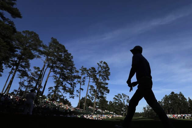 Jordan Spieth walks to the 14th hole during the third round of the Masters golf tournament Saturday, April 11, 2015, in Augusta, Ga. (AP Photo/David J. Phillip)