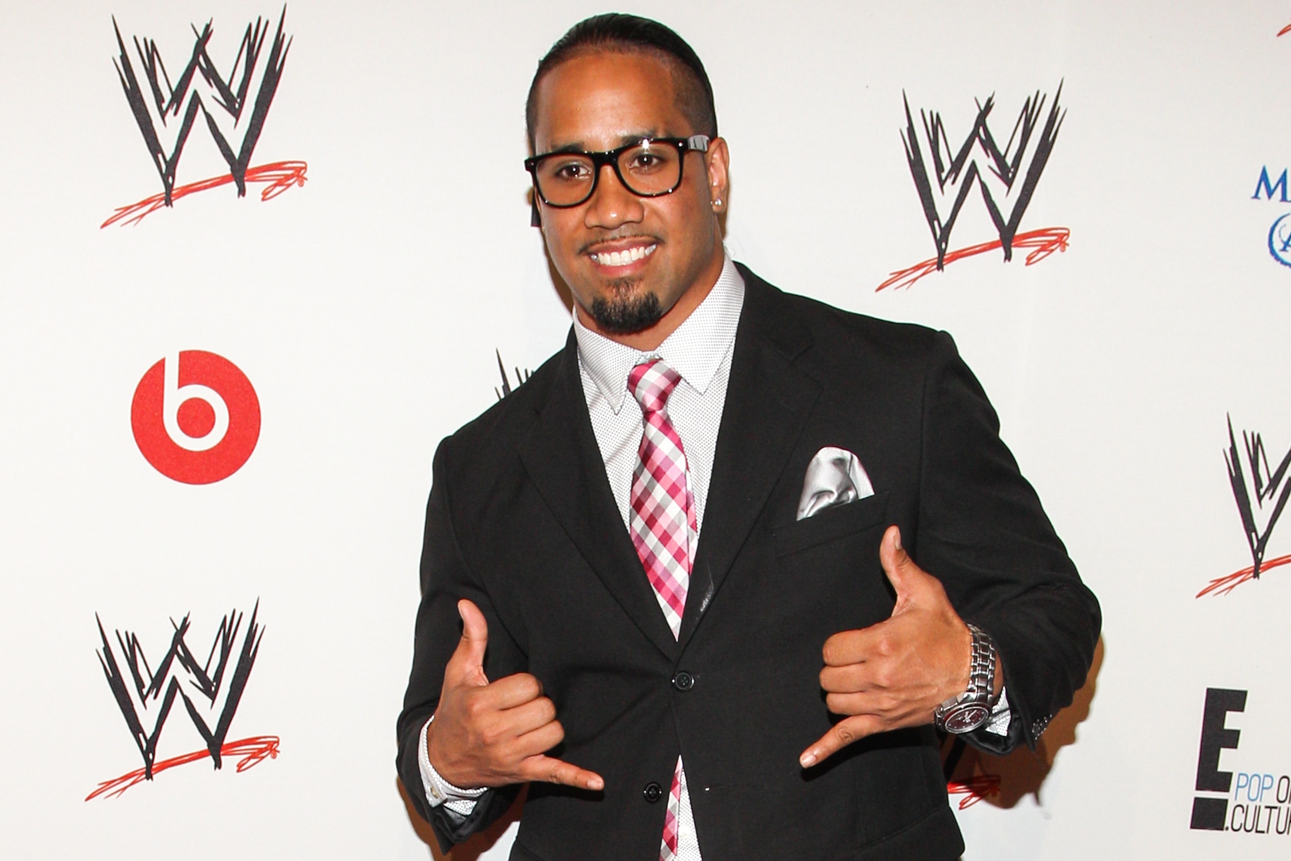 WWE Superstar Joshua Fatu (AKA Jey Uso) arrives at the Superstars of Hope honors Make A Wish Foundation event at The Beverly Hills Hotel on Thursday, August 15, 2013 in Beverly Hills, Calif. (Photo by Paul A. Hebert/Invision/AP)