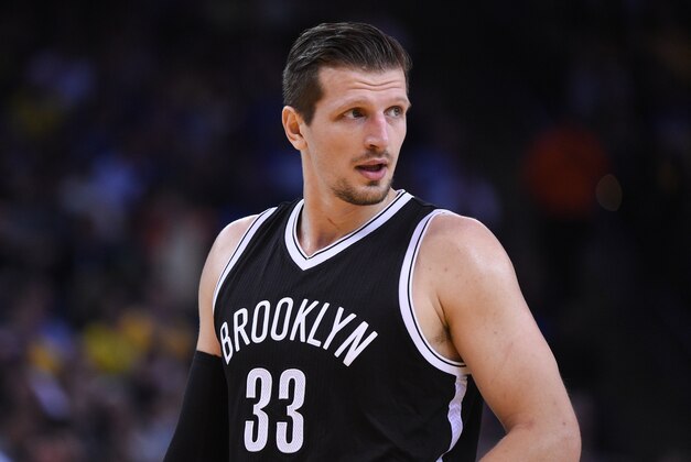 November 13, 2014; Oakland, CA, USA; Brooklyn Nets forward Mirza Teletovic (33) looks on during the second quarter against the Golden State Warriors at Oracle Arena. The Warriors defeated the Nets 107-99. Mandatory Credit: Kyle Terada-USA TODAY Sports