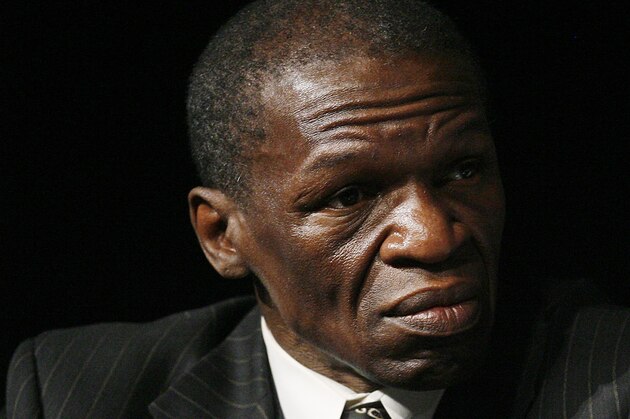 Floyd Mayweather Sr. attends a news conference at the MGM Grand Wednesday, April 28, 2010 in Las Vegas. Floyd Mayweather Jr. will challenge Shane Mosley for his WBA welterweight title on Saturday, May 1. (AP Photo/Isaac Brekken)