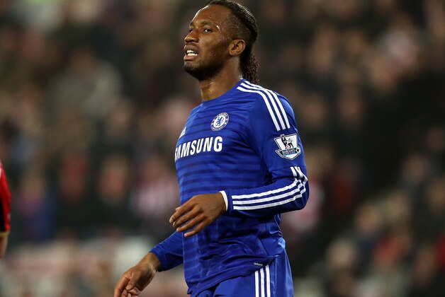 Chelsea's Didier Drogba during their English Premier League soccer match against Sunderland at the Stadium of Light, Sunderland, England, Saturday, Nov. 29, 2014. (AP Photo/Scott Heppell)