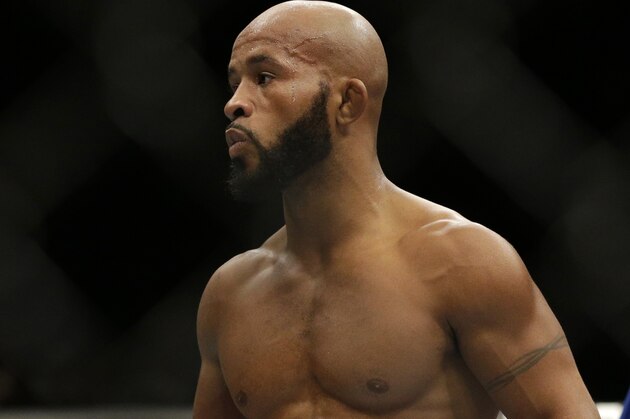 Demetrious Johnson during his main event fight with Chris Cariaso, Saturday, Sept. 27, 2014, in Las Vegas. Johnson won via submission. (AP Photo/John Locher)