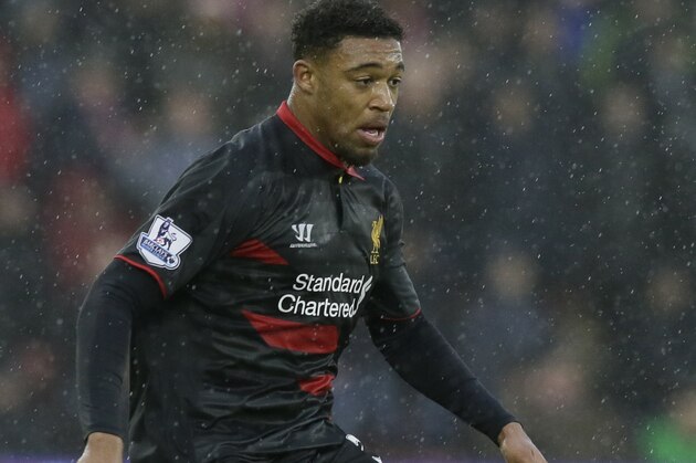 Liverpool’s Jordon Ibe controls the ball during the English Premier League soccer match between Southampton and Liverpool at St Mary's Stadium, Southampton, England, Sunday, Feb. 22, 2015. (AP Photo/Tim Ireland)