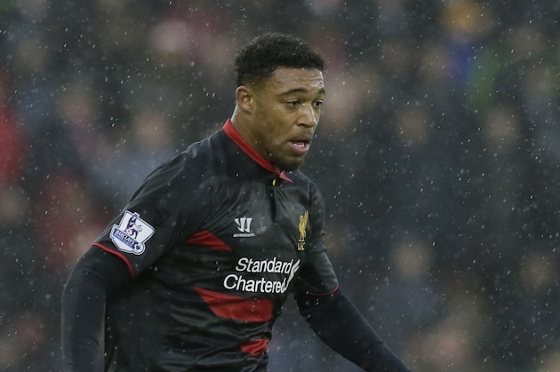Liverpool’s Jordon Ibe controls the ball during the English Premier League soccer match between Southampton and Liverpool at St Mary's Stadium, Southampton, England, Sunday, Feb. 22, 2015. (AP Photo/Tim Ireland)