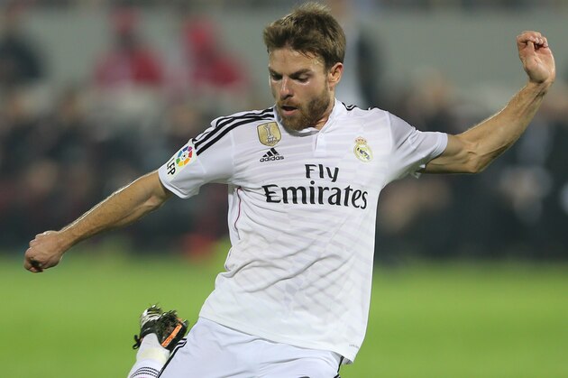 Real Madrid's Asier Illarramendi in action during the Dubai Football Challenge match against AC Milan in Dubai, United Arab Emirates, Tuesday, Dec. 30, 2014. (AP Photo/Kamran Jebreili)