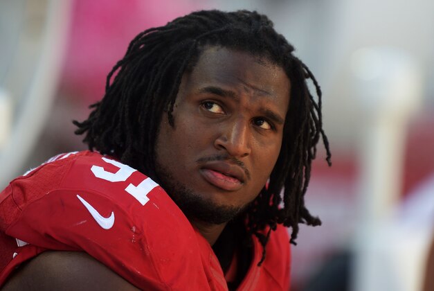 Oct 5, 2014; Santa Clara, CA, USA; San Francisco 49ers defensive tackle Ray McDonald (91) during the game against the Kansas City Chiefs at Levi's Stadium. The 49ers defeated the Chiefs 22-17. Mandatory Credit: Kirby Lee-USA TODAY Sports
