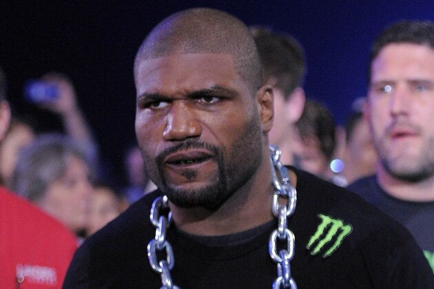 May 17, 2014; Southaven, MS, USA; Quinton Jackson walks out before the fight against Muhammed Lawal during BFC 120 at Landers Center. Mandatory Credit: Justin Ford-USA TODAY Sports