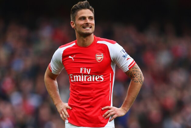 LONDON, ENGLAND - APRIL 26:  Olivier Giroud of Arsenal looks on after a missed chance during the Barclays Premier League match between Arsenal and Chelsea at Emirates Stadium on April 26, 2015 in London, England.  (Photo by Paul Gilham/Getty Images)