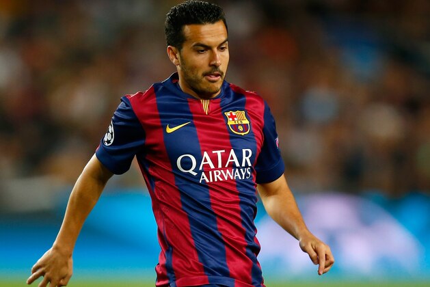 BARCELONA, SPAIN - APRIL 21:  Pedro Rodriguez of Barcelona in action during the UEFA Champions League Quarter Final second leg match between FC Barcelona and Paris Saint-Germain at Camp Nou on April 21, 2015 in Barcelona, Spain.  (Photo by Clive Rose/Getty Images)