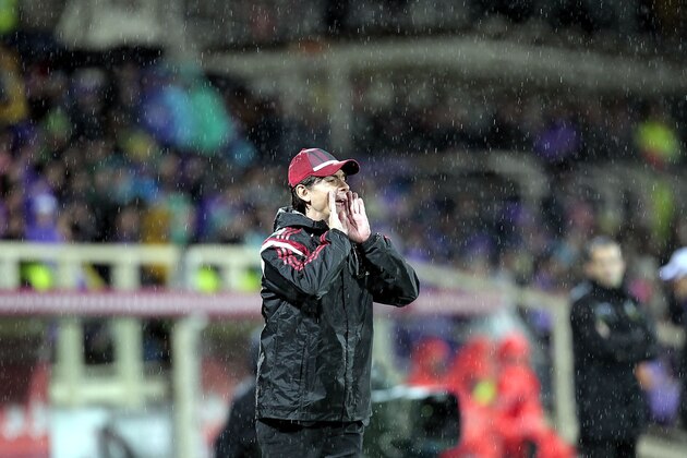 FLORENCE, ITALY - MARCH 16: Filippo Inzaghi manager of AC Milan gives instructions during the Serie A match between ACF Fiorentina and AC Milan at Stadio Artemio Franchi on March 16, 2015 in Florence, Italy.  (Photo by Gabriele Maltinti/Getty Images)