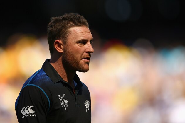 MELBOURNE, AUSTRALIA - MARCH 29:  New Zealand captain Brendon McCullum walks off the field prior to the 2015 ICC Cricket World Cup final match between Australia and New Zealand at Melbourne Cricket Ground on March 29, 2015 in Melbourne, Australia.  (Photo by Cameron Spencer/Getty Images)