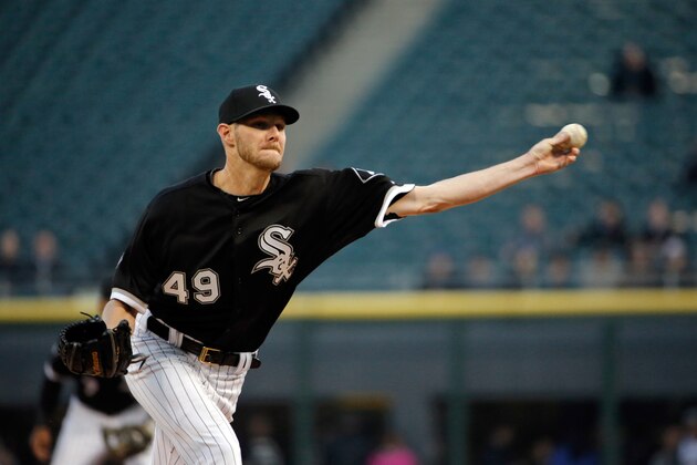 CHICAGO, IL - APRIL 23: Chris Sale #49 of the Chicago White Sox pitches against the Kansas City Royals during the first inning on April 23, 2015 at U.S. Cellular Field in Chicago, Illinois. (Photo by Jon Durr/Getty Images)
