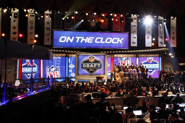 NEW YORK, NY - MAY 08:  A general view during introductions proir to the start of the first round of the 2014 NFL Draft at Radio City Music Hall on May 8, 2014 in New York City.  (Photo by Cliff Hawkins/Getty Images)