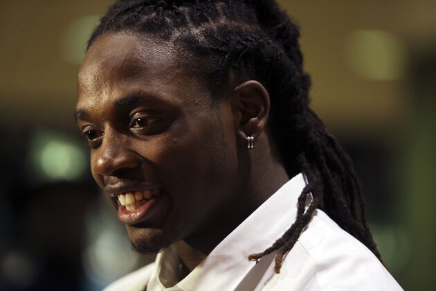 CHICAGO, IL - APRIL 28: Melvin Gordon Running Back of Wisconsin attends Stars and Strikes Celebrity Bowling Classic at Lucky Strike on April 28, 2015 in Chicago, Illinois. (Photo by Tasos Katopodis/Getty Images)