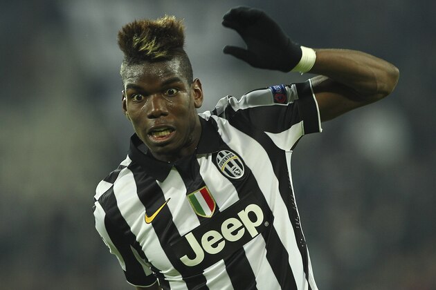 TURIN, ITALY - FEBRUARY 24:  Paul Pogba of Juventus FC in action during the UEFA Champions League Round of 16 match between Juventus and Borussia Dortmund at Juventus Arena on February 24, 2015 in Turin, Italy.  (Photo by Marco Luzzani/Getty Images)
