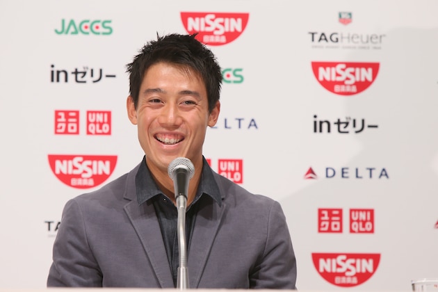 NARITA, JAPAN - SEPTEMBER 13:  US Open 2014 runner-up Kei Nishikori speaks during the press conference upon arrival from the US Open at ANA Crown Plaza Narita on September 13, 2014 in Narita, Japan.  (Photo by Ken Ishii/Getty Images)