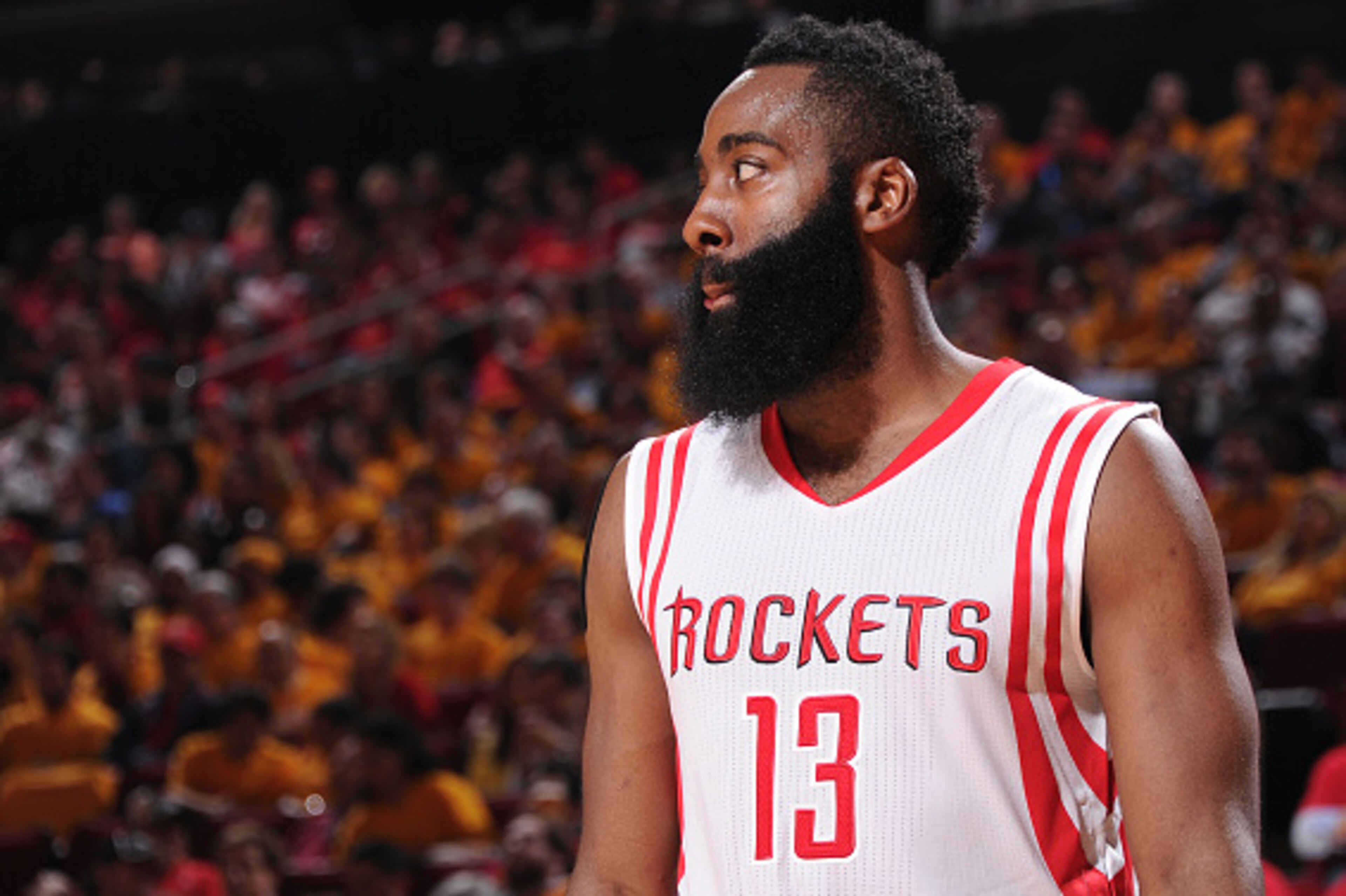 HOUSTON, TX - APRIL 28: James Harden HOUSTON, TX - APRIL 28: James Harden