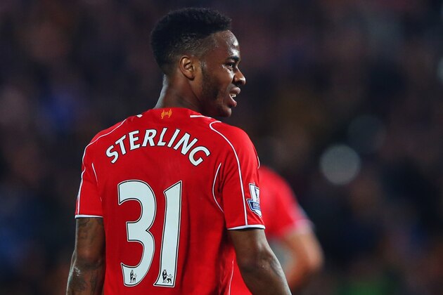 HULL, ENGLAND - APRIL 28:  Raheem Sterling of Liverpool looks on during the Barclays Premier League match between Hull City and Liverpool at KC Stadium on April 28, 2015 in Hull, England.  (Photo by Alex Livesey/Getty Images)