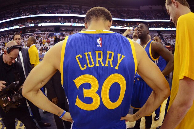 NEW ORLEANS, LA - APRIL 25:  A close up shot of Stephen Curry #30 of the Golden State Warriors against the New Orleans Pelicans after Game Four of the Western Conference Quarterfinals during the NBA Playoffs at Smoothie King Center on April 25, 2015 in New Orleans, Louisiana. NOTE TO USER: User expressly acknowledges and agrees that, by downloading and/or using this Photograph, user is consenting to the terms and conditions of the Getty Images License Agreement. Mandatory Copyright Notice: Copyright 2014 NBAE (Photo by Noah Graham/NBAE via Getty Images)