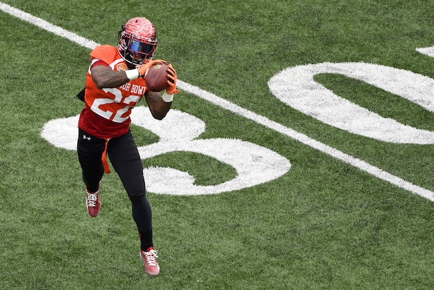 Jan 22, 2015; Mobile, AL, USA; North squad defensive corner Quinten Rollins of Miami (Ohio) (22) runs through drills during Senior Bowl practice at Ladd-Peebles Stadium. Mandatory Credit: John David Mercer-USA TODAY Sports Jan 22, 2015; Mobile, AL, USA; North squad defensive corner Quinten Rollins of Miami (Ohio) (22) runs through drills during Senior Bowl practice at Ladd-Peebles Stadium. Mandatory Credit: John David Mercer-USA TODAY Sports