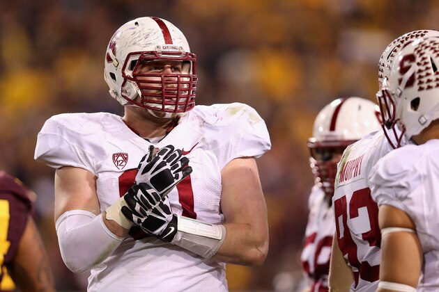 TEMPE, AZ - DECEMBER 07:  defensive end Henry Anderson #91 of the Stanford Cardinalduring the Pac 12 Championship game against the Arizona State Sun Devils at Sun Devil Stadium on December 7, 2013 in Tempe, Arizona. The Carindal defeated the Sun Devils 38-14.  (Photo by Christian Petersen/Getty Images)