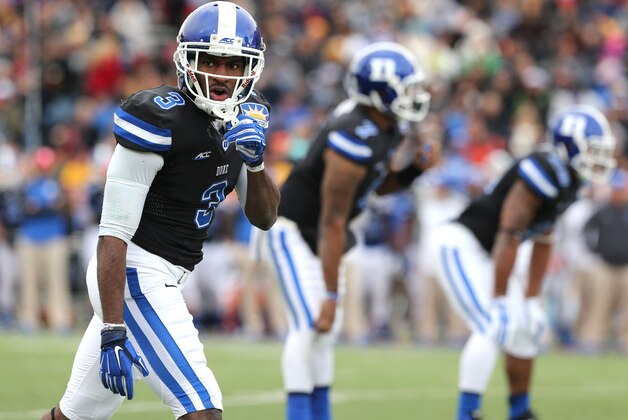 Duke wide receiver Jamison Crowder lines up for a play during the first quarter of the Hyundai Sun Bowl football game Saturday, Dec. 27, 2014 in El Paso, Texas. (AP Photo/Victor Calzada) Duke wide receiver Jamison Crowder lines up for a play during the first quarter of the Hyundai Sun Bowl football game Saturday, Dec. 27, 2014 in El Paso, Texas. (AP Photo/Victor Calzada)
