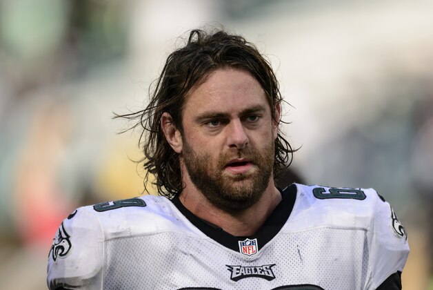 Sep 15, 2013; Philadelphia, PA, USA; Philadelphia Eagles guard Evan Mathis (69) leaves the field after playing the San Diego Chargers at Lincoln Financial Field. The Chargers defeated the Eagles 33-30. Mandatory Credit: Howard Smith-USA TODAY Sports