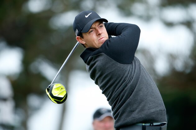SAN FRANCISCO, CA - MAY 03:  Rory McIlroy of Northern Ireland hits his tee shot on the 14th hole during his semi final match in the World Golf Championships Cadillac Match Play at TPC Harding Park on May 3, 2015 in San Francisco, California.  (Photo by Christian Petersen/Getty Images)