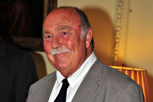 LONDON, UNITED KINGDOM - JUNE 10: Jimmy Greaves smiles after collecting his medal presented by Prime Minister Gordon Brown for representing his country in the 1966 World Cup at Downing Street on June 10, 2009 in London England. When England lifted the World Cup it was customary that only the 11 players on the pitch at the final whistle were awarded medals. Today, Prime Minister Gordon Brown handed out medals to the other players and families of the backroom staff. (Photo by John Ferguson/WPA Pool/Getty Images)
