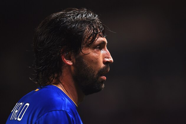 MONACO - APRIL 22:  Andrea Pirlo of Juventus looks on during the UEFA Champions League quarter-final second leg match between AS Monaco FC and Juventus at Stade Louis II on April 22, 2015 in Monaco, Monaco.  (Photo by Laurence Griffiths/Getty Images)