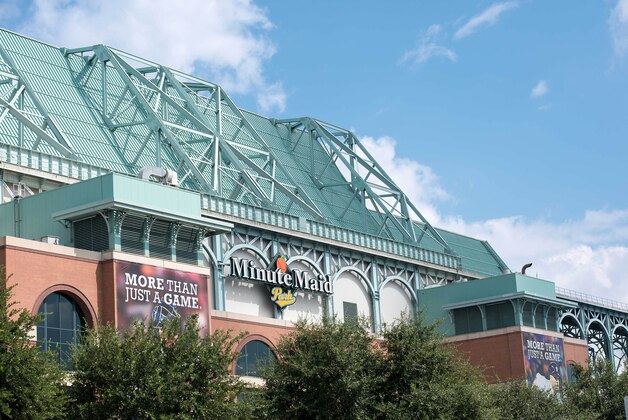 Aug 3, 2014; Houston, TX, USA; A view of Minute Maid Park before the game between the Houston Astros and the Toronto Blue Jays. Mandatory Credit: Jerome Miron-USA TODAY Sports