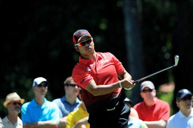 PONTE VEDRA BEACH, FL - MAY 07:  Hideki Matsuyama of Japan plays his shot from the sixth tee during round one of THE PLAYERS Championship at the TPC Sawgrass Stadium course on May 7, 2015 in Ponte Vedra Beach, Florida.  (Photo by Sam Greenwood/Getty Images)