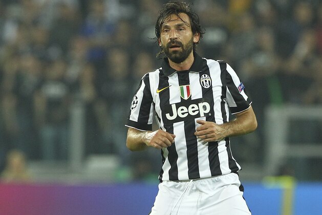 TURIN, ITALY - MAY 05:  Andrea Pirlo of Juventus FC in action during the UEFA Champions League semi final match between Juventus and Real Madrid CF at Juventus Arena on May 5, 2015 in Turin, Italy.  (Photo by Marco Luzzani/Getty Images)