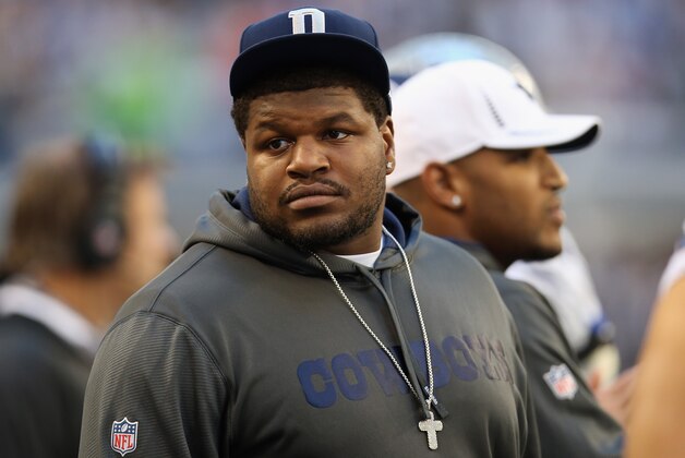 ARLINGTON, TX - DECEMBER 16:  Dallas Cowboys player, Josh Brent attends a game against the Pittsburgh Steelers at Cowboys Stadium on December 16, 2012 in Arlington, Texas.  (Photo by Ronald Martinez/Getty Images)