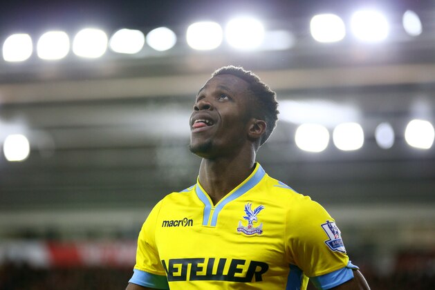 SOUTHAMPTON, ENGLAND - MARCH 03:  Wilfried Zaha of Crystal Palace reacts after a missed chanvce on goal during the Barclays Premier League match between Southampton and Crystal Palace at St Mary's Stadium on March 3, 2015 in Southampton, England.  (Photo by Paul Gilham/Getty Images)