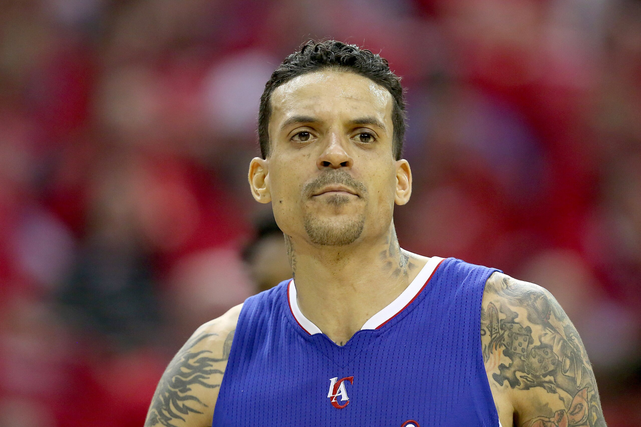May 4, 2015; Houston, TX, USA;  Los Angeles Clippers forward Matt Barnes (22) talk to his teammates during play against the Houston Rockets in game one of the second round of the NBA Playoffs at Toyota Center. Los Angeles Clippers won 117 to 101. Mandatory Credit: Thomas B. Shea-USA TODAY Sports