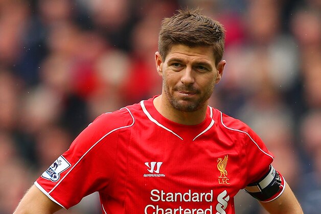 LIVERPOOL, ENGLAND - MAY 02:  Steven Gerrard of Liverpool reacts after missing his penalty during the Barclays Premier League match between Liverpool and Queens Park Rangers at Anfield on May 2, 2015 in Liverpool, England.  (Photo by Alex Livesey/Getty Images)