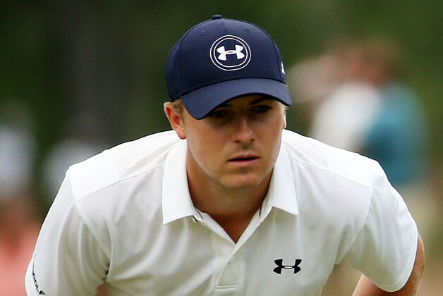 PONTE VEDRA BEACH, FL - MAY 08:  Jordan Spieth prepares to putt on the 14th green during round two of THE PLAYERS Championship at the TPC Sawgrass Stadium course on May 8, 2015 in Ponte Vedra Beach, Florida.  (Photo by Mike Ehrmann/Getty Images)