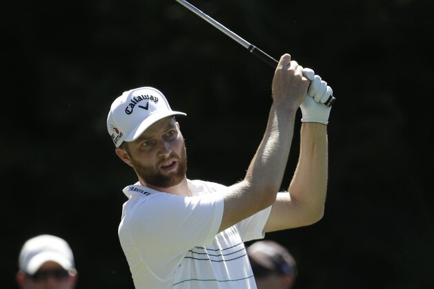 Chris Kirk hits from the seventh tee during the third round of The Players Championship golf tournament Saturday, May 9, 2015, in Ponte Vedra Beach, Fla. (AP Photo/Lynne Sladky)