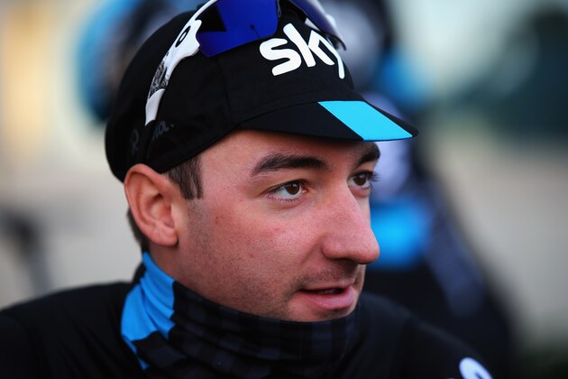 ALCUDIA, SPAIN - JANUARY 11:  Elia Viviani of Italy and Team SKY attends a Team SKY Media Day on January 11, 2015 in Alcudia, Spain.  (Photo by Bryn Lennon/Getty Images)
